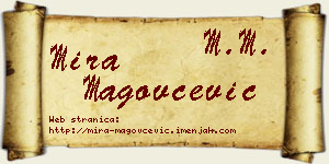 Mira Magovčević vizit kartica